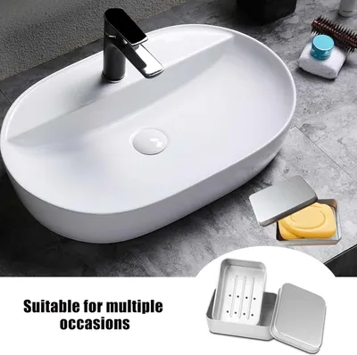 Produktbild von Aluminium Seifenboxen Set mit Abflussfilter und Seifensäckchen - Wasserdicht & Modernes Design für Zuhause und Reisen