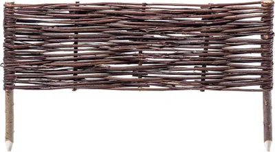Produktbild von KADAX Palisade aus Weide "Holme", natürlicher Weidenzaun, 20 cm, 1 Stück