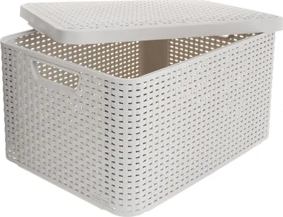 Immagine prodotto di Cestino Style M 18L color crema con coperchio