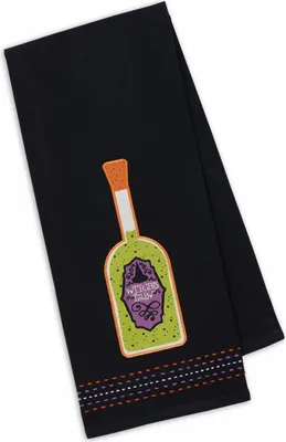 Produktbild von Schwarzes Halloween Geschirrtuch Witch's Brew