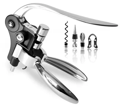Produktbild von Kaninchen-Weinöffner Set – Edelstahl Korkenzieher mit Folienabschneider, Weinverschluss, Ausgießer & Tropfring, Für Bar, Zuhause, Hochzeit & Geschenk