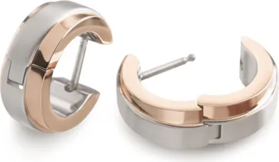 Produktbild von Boccia Damen Creolen 0560-06 Titan bicolor roségoldplattiert