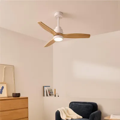 Produktbild von WIND STYLANCE NATURAL WOOD - Leiser Deckenventilator 40W 100% Holz verschiedene Größen