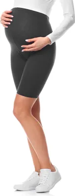 Produktbild von Be Mammy Kurze Umstandsleggings aus Baumwolle BE20-228 (Graphite, L)