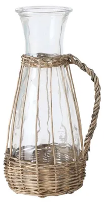 Produktbild von Karaffe aus Glas VENUTO, mit geflochtenem Griff, 1100 ml