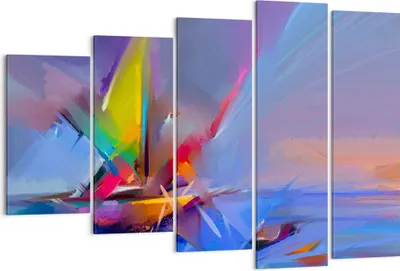 Produktbild von Bild auf Leinwand - Leinwandbild - Abstraktion modern - 150x100cm - Wand Bild - Wanddeko - Leinwanddruck - Bilder - Kunstdruck - Wanddekoration - Leinwand bilder - Wandkunst - EG150x100-4030