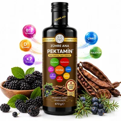 Produktbild von Immunitätsstärkender Sirup Pektamin Schwarze Maulbeere Vitamine B12 D3 K2 Zink 250ml, Größe uniw
