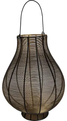 Produktbild von Lesli Living - Laterne Livia - Schwarz - Ø20x25cm
