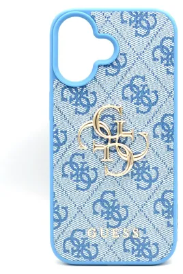 Produktbild von Guess iPhone 16 Back cover case - 4G PolyurethanBig Logo - Blue