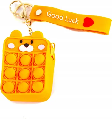 Produktbild von Pop It Geldbeutel Bunt Antistress Portemonnaie Fidget Toy Silikon Tasche für Kinder