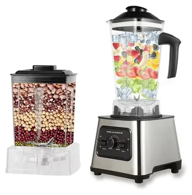 Produktbild von Standmixer - 2-in-1-Mixer - 800 W - 220 V - EU-Stecker - 1–1,5 l Fassungsvermögen - 9 Geschwindigkeiten - Eiszerkleinerung