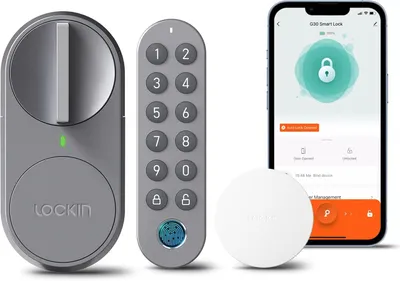 Obrázek produktu pro Elektronický zámek na dveře s ovládáním pomocí otisku prstu a mobilní aplikace pro bezklíčový přístup