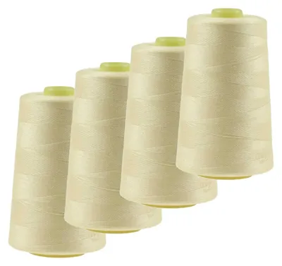 Produktbild von 4 x 4572m Overlock-Garn Overlock-Nähgarn  Polyestergarn Farbe 501 bis 540, Farbe:A529 zartes grünbeige