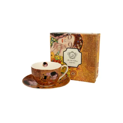 Obrázek produktu pro DUO ART GALLERY šálek 280 ml THE KISS s podšálkem, porcelán New Bone China