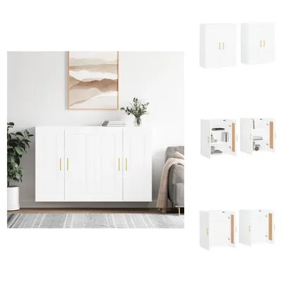 Produktbild von vidaXL Wandschränke 2 Stk. Weiß Holzwerkstoff -  Sideboards
