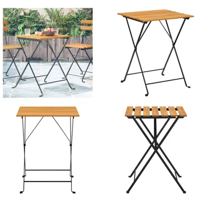 Image de vidaXL Table de bistrot 55x54x71 cm Acacia Massif - Table de bistrot - Tables de jardin - Tables de jardin