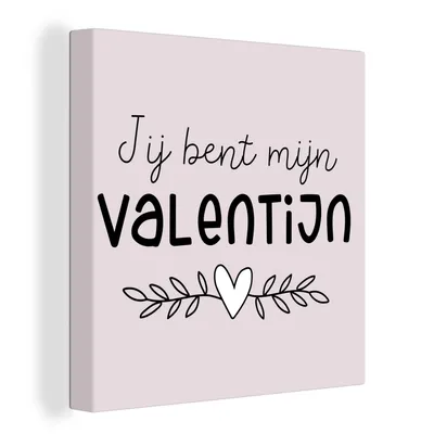 Obrázek produktu pro OneMillionCanvasses® Malba na plátně Nástěnná malba na plátně - Citát - Jsi můj Valentýn - Přísloví - 20x20cm