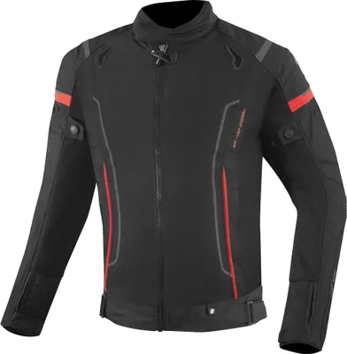 Image de Veste textile imperméable 3en1 pour moto Bogotto Vysio, noir/rouge, M
