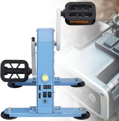 Productafbeelding van Pedaal Stroomgenerator - Hand Crank Generator Noodstroom - Buitenactiviteiten Stroom - Met Opslagfunctie - 100W Output - Zwart