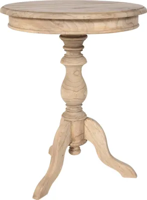 Produktbild von CLP Beistelltisch Wiva 50 cm aus Mindiholz Tischplatte rund Couchtisch natur