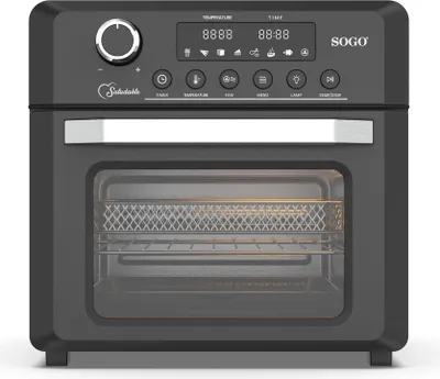 Produktbild von Heißluftfritteuse mit Backofenfunktion und Doppelglastür – 18 l – 1500 W