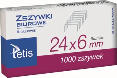 Obrázek produktu pro Kancelářské sponky z nerezové oceli 24/6, 1000 kusů