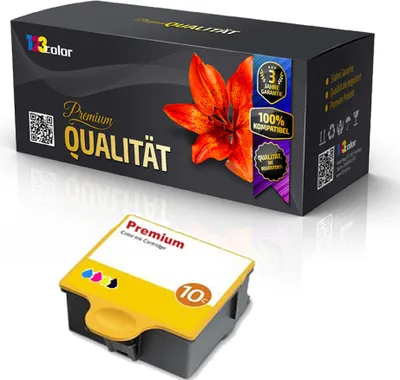Produktbild von Kompatible Tintenpatrone für Kodak ESP3 ESP3200 ESP3200 Series ESP3250 ESP5 ESP5200 Series ESP5210 NO10 NO 10 Cyan Magenta Yellow - Office Light Serie