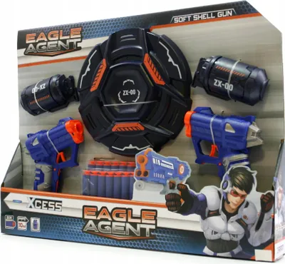 Produktbild von XCESS Blaster Spielzeugpistole - Inklusive 20 Schaumstoffpfeile mit Saugnapf - Große Reichweite