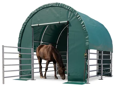 Produktbild von Weidezelt 3x3 m PVC Plane 2300 Newton - für Erduntergrund - grün
