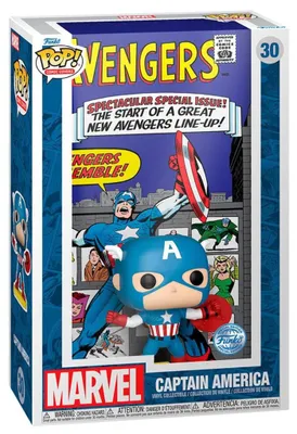 Productafbeelding van Funko POP! Comic Cover Marvel Avengers Captain America Vinyl Figuur (Exclusief)