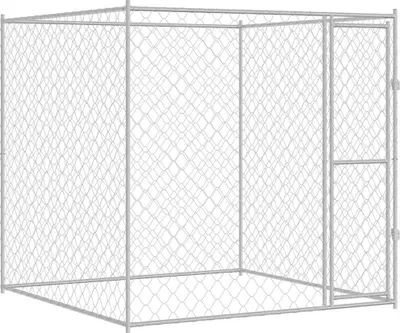 Immagine prodotto di vidaXL Gabbia per cani argento 200 x 200 x 200 cm Acciaio zincato