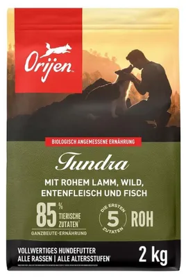 Produktbild von Orijen Tundra, Universal, jede Rasse, Ente, Wildfleisch, 2 kg