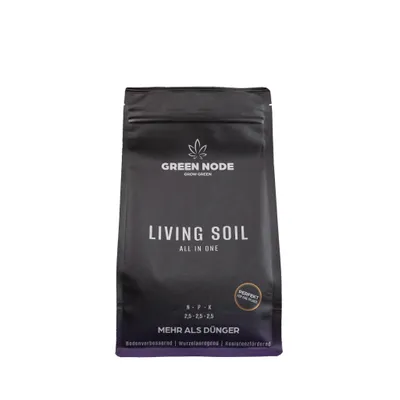 Produktbild von GREEN NODE Living Soil Substratzusatz - Perfekt für eine Pflanze – NPK Dünger mit Mikroorganismen & Pilzsporen