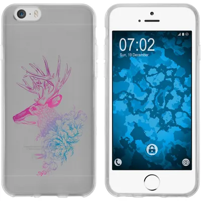 Produktbild von PhoneNatic Case kompatibel mit Apple iPhone 6s / 6 Silikon-Hülle Floral Hirsch M7-6