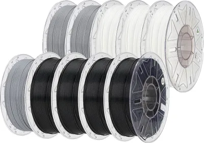 Obrázok produktu pre PLA vlákno, pre 3D tlačiarne, vysokorýchlostná tlač, automatické rozpoznávanie farieb, 4čierne 3biele 3šedé