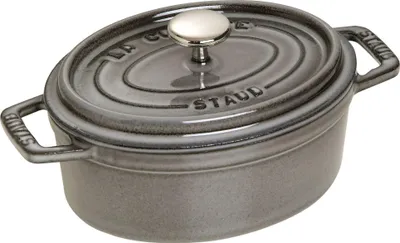 Produktbild von Staub Guss Cocotte, oval Graphitgrau 17 cm