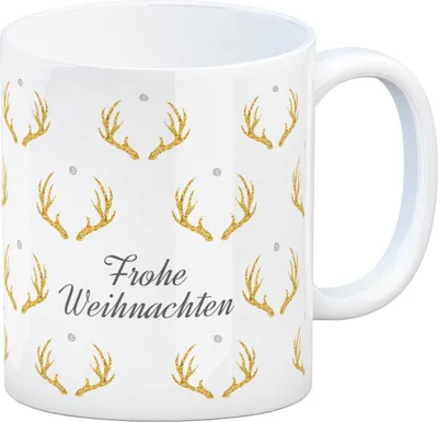 Produktbild von Kaffeebecher mit Spruch: Frohe Weihnachten Kaffeetasse Tasse