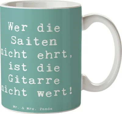 Produktbild von Mr. & Mrs. Panda Pott Spruch Gitarre Wert - Meeresbrise - Geschenk, Musik, Teepott, Keramiktasse, Lernen, Instrument, Liebe, Teetasse, Kaffeetasse, Freiheit, schöne tasse