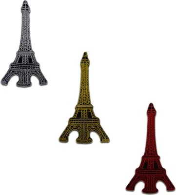 Produktbild von Eiffelturm Paris - Aufnäher, Bügelbild, Aufbügler, Applikationen, Patches, Flicken, Zum Aufbügeln, Größe: 10 x 5,6 cm