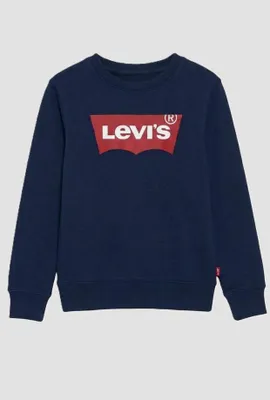 Imagen del producto de Sudaderas de cuello redondo para niños Levi's, modelo Lvb Batwing, color azul, talla 16 años (UE)
