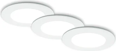 Image de Lampes LED encastrées salle de bain, set de 3, gradables, télécommande IP44 blanc Ø9,2cm Briloner