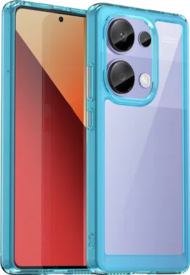 Produktbild von Schutzhülle für Xiaomi Redmi Note 13 Pro 4G Klar Rückseite Stoßfeste TPU Silikon Bumper Hülle Hellblau