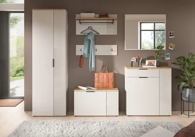 Produktbild von xonox.home Slide Garderobenkombination (B/H/T: 250x190x36 cm) in Kaschmir Nachbildung und Kaschmir Nachbildung