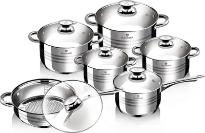 Produktbild von Blaumann 110328, Gemischtes Set, Silber, Edelstahl, Glas, 1,9 l, 16 cm