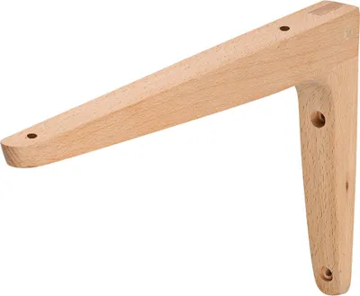 Image de Support d'étagère en bois de hêtre 20 x 30 cm - modèle L - par pièce