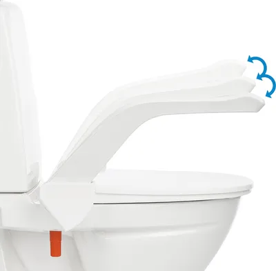 Produktbild von Toilettensitzerhöhung My-Loo fest mit Deckel und Armlehnen>>>>6 cm
