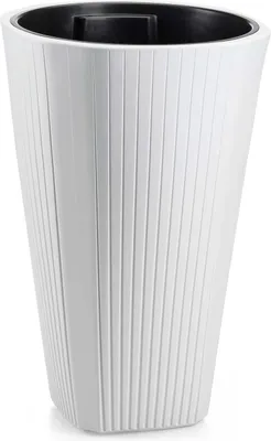 Image de HowHomely | Jardinière - Mora - 39x61 cm - Blanc - Design moderne - avec insert noir