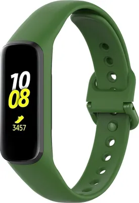 Produktbild von Silikon-Smartwatch-Armband – Passend für Samsung Galaxy Fit 2 – Dunkelgrün – Strap-it Uhrenarmband / Armband