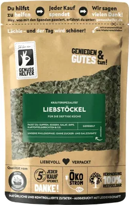Produktbild von Liebstöckel, gerebelt, Maggikraut zum Kochen, 3 x 40g