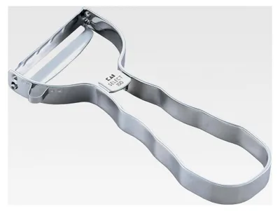 Produktbild von Universalschäler - T-Schäler aus Edelstahl mit 5 cm Klinge und 9 cm Griff - Schäler für Gemüse, Obst und Kartoffeln, Silber